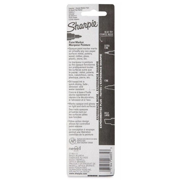 Sharpie Paint Pen Oil Based Medium tip 3-Pack - Picture 3 of 3